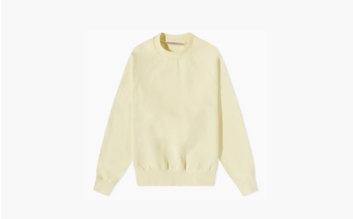 Fear Of God Essentials Logo Crew Neck Canary  Fear Of God Essentials Logo Crew Neck Canary