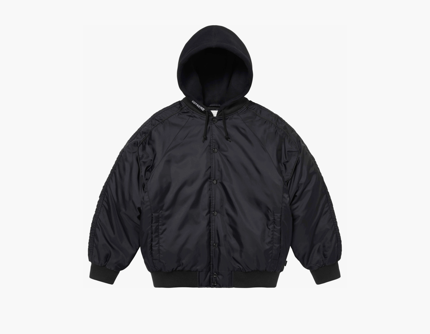Supreme Hooded Stadium Jacket Black  Supreme Hooded Stadium Jacket Black
