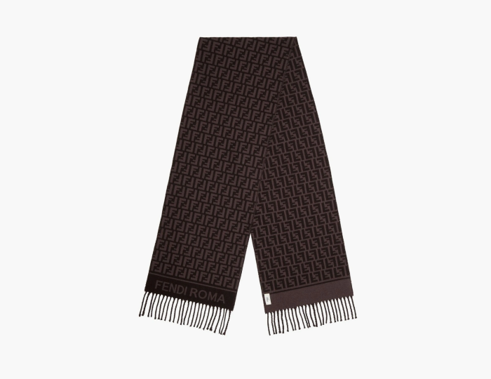 Fendi Wool Scarf Burgundy  Fendi Wool Scarf Burgundy