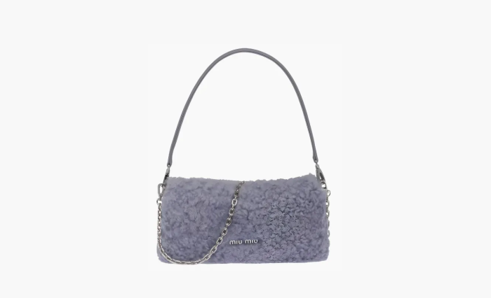 MIU MIU Sheepskin Shoulder Bag In Purple 