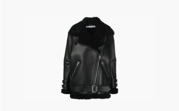 Acne Studios Women's Leather Jacket Black 