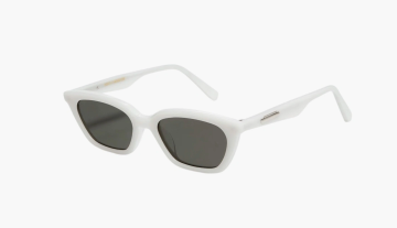 Gentle Monster Loti W2 Sunglasses White / Black 