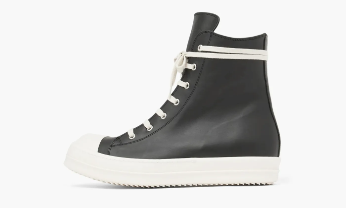 Rick Owens Leather High-top Sneakers Black 