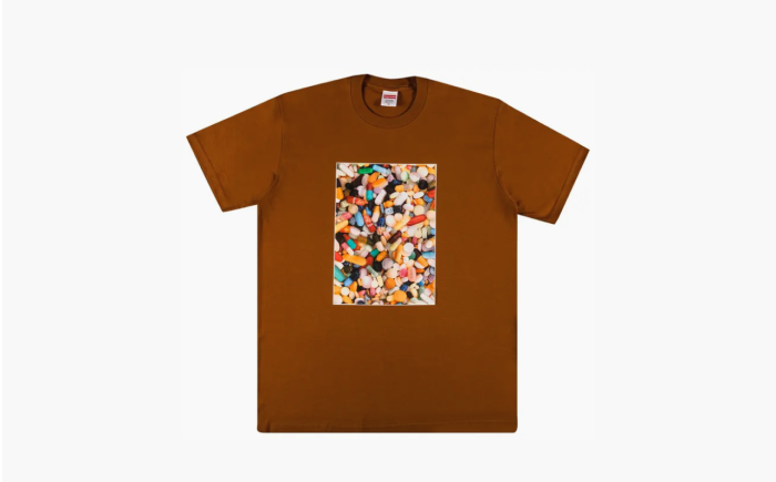 Supreme FW20 Pills Tee Brown  Supreme FW20 Pills Tee Brown