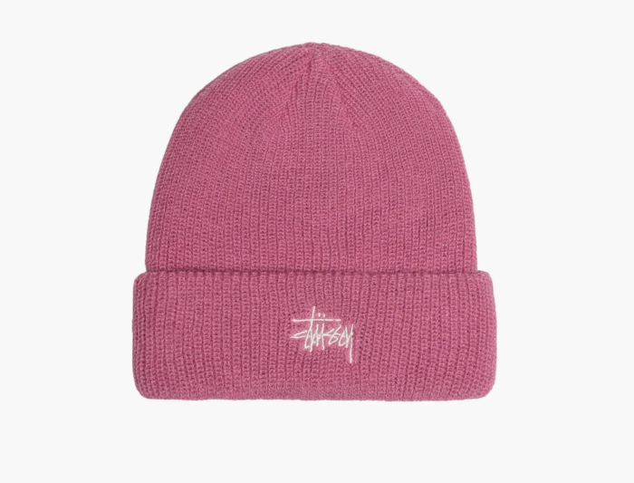 Stussy Basic Cuff Beanie Dusty Pink  Stussy Basic Cuff Beanie Dusty Pink