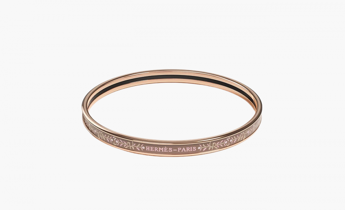 Hermès Enamel Bangles Unisex "Rose Gold" 