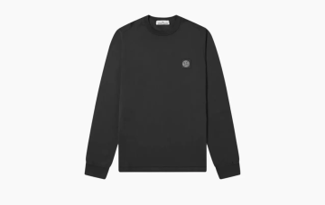  Stone Island Combed Organic Cotton Long-Sleeve T-Shirt Black 