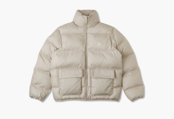 Converse Patch Pocket Puffer Puffer Jacket Cream 