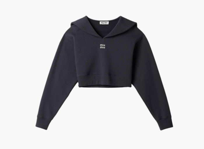Miu Miu Sweatshirt Blue   Miu Miu Sweatshirt Blue