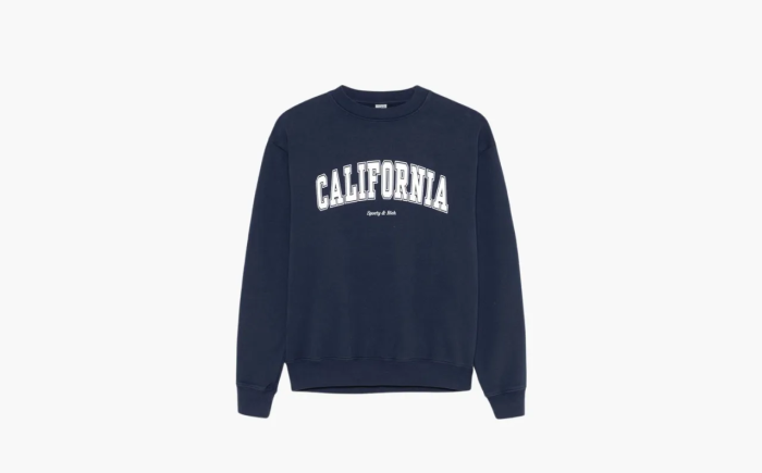 Sporty & Rich California Crewneck Sweatshirt Marine Blue 