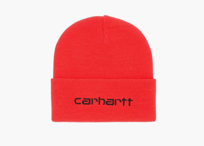 Carhartt WIP Script Beanie Red  Carhartt WIP Script Beanie Red