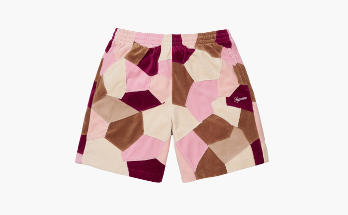 Supreme Patchwork Velour Short "Tan" 