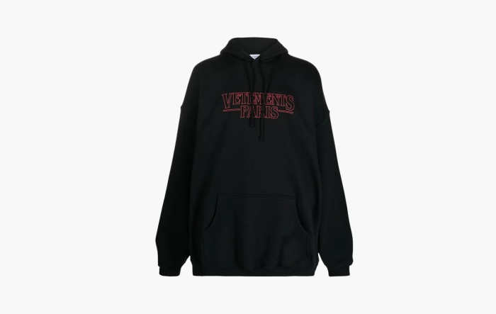 Vetements Paris Hoodie Black  Vetements Paris Hoodie Black