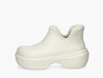 Crocs Stomp Linen Shorty Boots White 