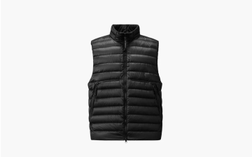 C.P. Company Men's Black D.D. Shell Lens Down Vest Total Eclipse Black 