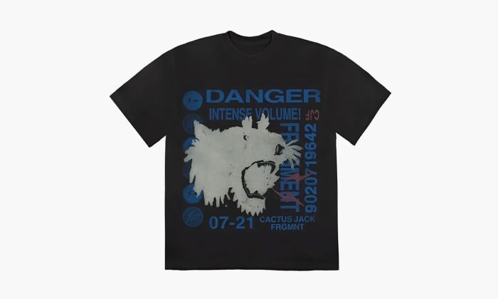 Travis Scott Cactus Jack X Fragment Danger Tee Washed Black 
