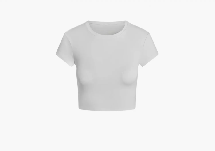 Alo Yoga Soft Crop Finesse Short Sleeve White  Alo Yoga Soft Crop Finesse Short Sleeve White