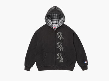 Supreme x Chicago White Sox Zip Up Hooded Sweatshirt Black 