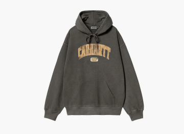 Carhartt WIP Hooded Library Sweatshirt Black Garment Dyed 