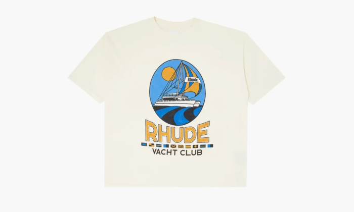 RHUDE Yacht Club Tee Vintage White  RHUDE Yacht Club Tee Vintage White