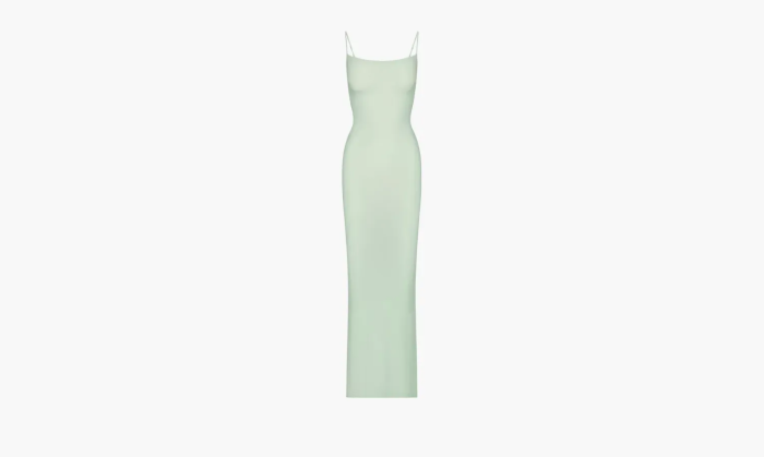 SKIMS Soft Lounge Long Slip Dress Green  SKIMS Soft Lounge Long Slip Dress Green