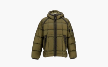 C.P. Company D.D. Shell Hooded Down Puffer Jacket Green 