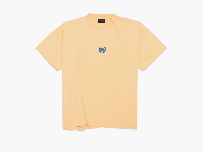 Balenciaga Laurel Classic Boxy T-Shirt Yellow  Balenciaga Laurel Classic Boxy T-Shirt Yellow