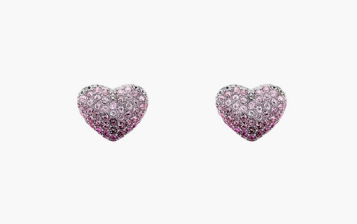 Marc Jacobs The Heart Balloon Pave Earrings Silver/Rose  Marc Jacobs The Heart Balloon Pave Earrings Silver/Rose