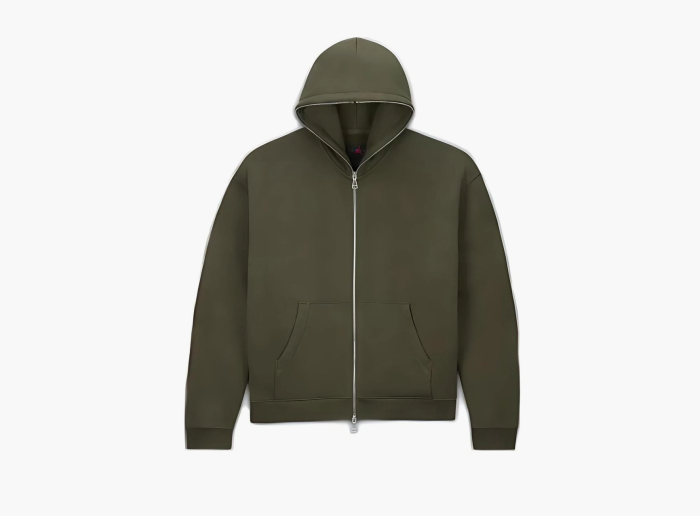 Air Jordan x Travis Scott Full Zip Hoodie Military Green  Air Jordan x Travis Scott Full Zip Hoodie Military Green