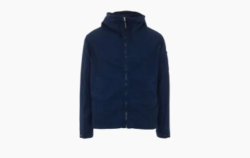 C.P.Company Zippered Closure Hooded Sleeve Jacket Blue 