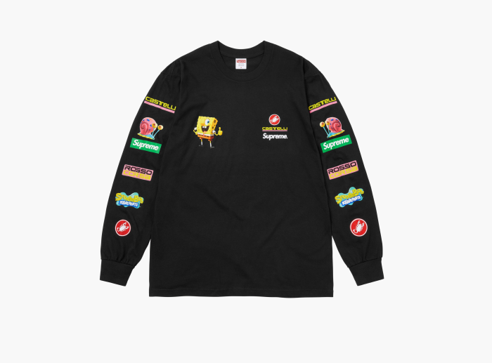 Supreme SpongeBob x Castelli Racing L/S Tee  "Black" 