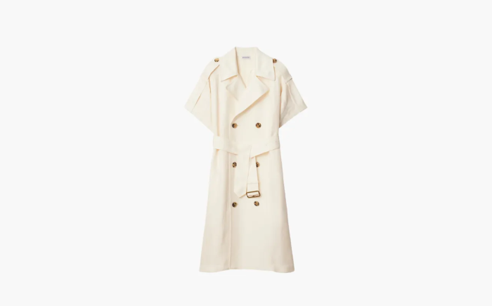 Burberry Viscose Trench Dress Beige 