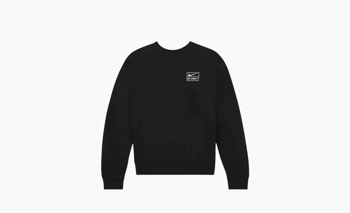 Nike x Stussy Wash Crew Fleece Asia Sizing Black  Nike x Stussy Wash Crew Fleece Asia Sizing Black