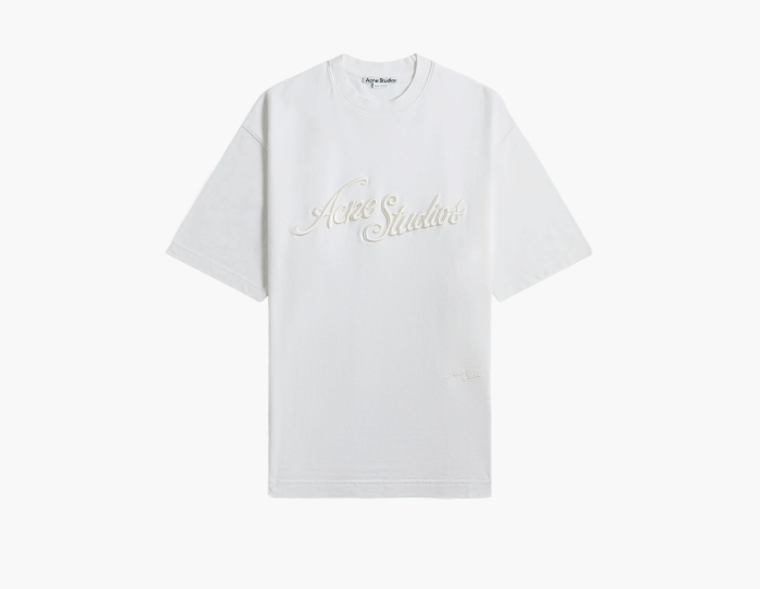 Acne Studios Logo T-Shirt Relaxed Fit "Optic White" 