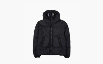 C.P. Company Zwart Taylon L Mixed Google Down Jacket Black 