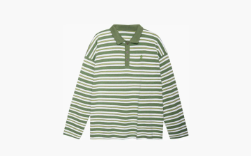 Chrome Hearts Matty Boy Limited Stripe Long Sleeve Polo Green 
