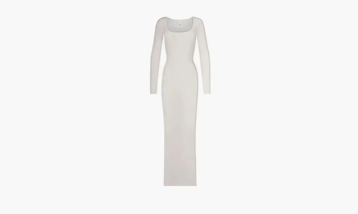 SKIMS Soft Lounge Long Sleeve Dress White  SKIMS Soft Lounge Long Sleeve Dress White
