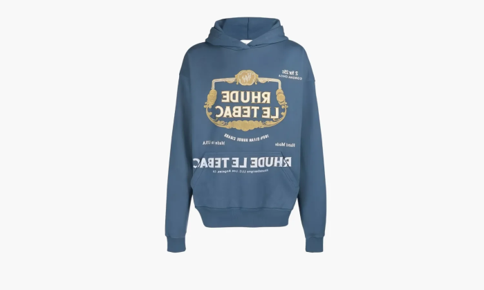 RHUDE Le Tebac Hoodie Slate  RHUDE Le Tebac Hoodie Slate