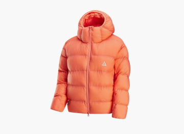 Nike ACG Series Thick Warm Hooded Zipper Jacket Orange 