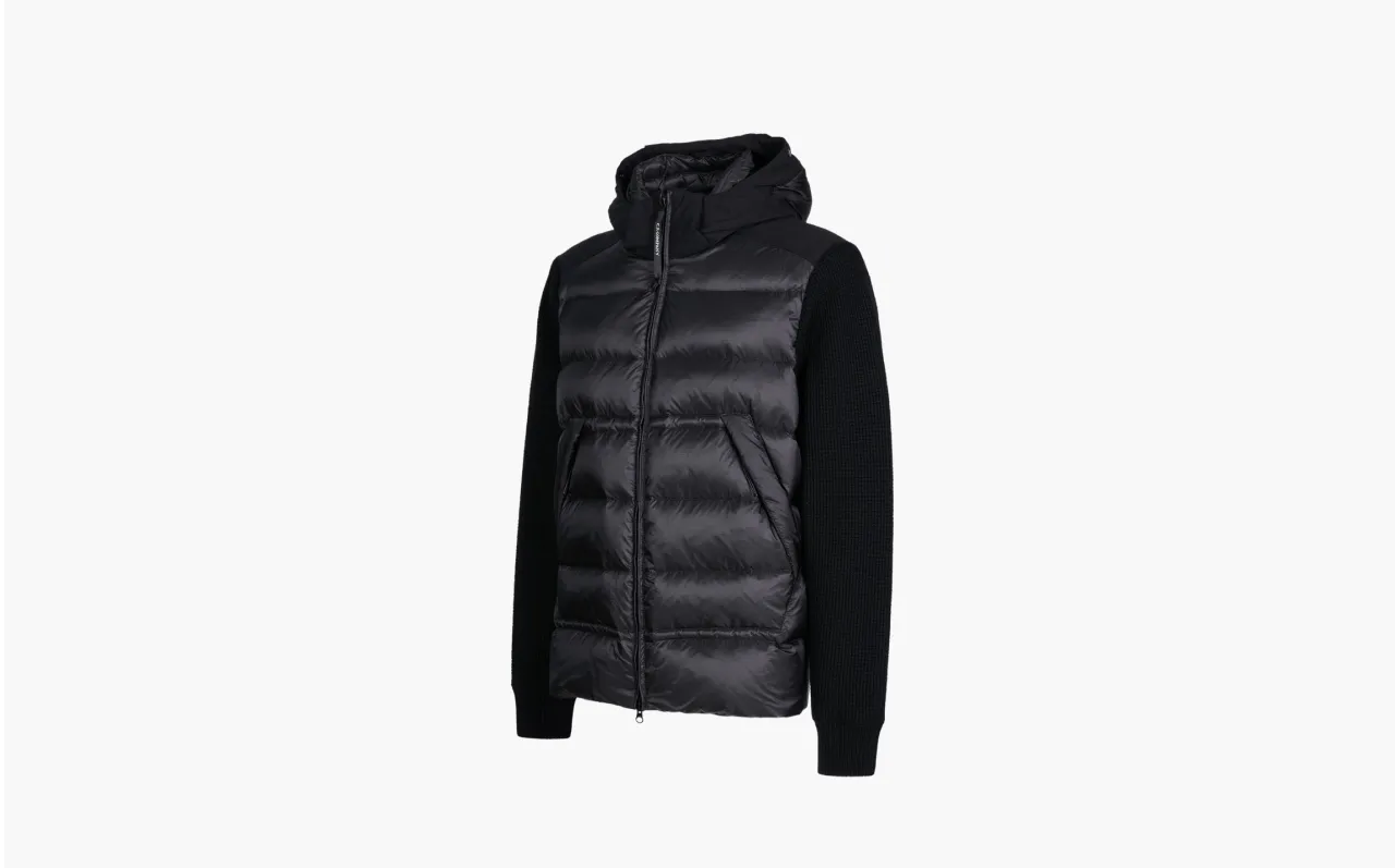 C.P. Company Merino Nylon Mixed Goggle Jacket Black  C.P. Company Merino Nylon Mixed Goggle Jacket Black