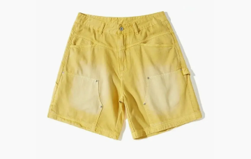 Nothomme Outdoor Retro Denim Shorts Yellow 