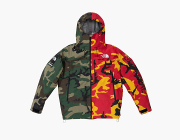 Supreme x The North Face Split Taped Seam Shell Jacket Camo 