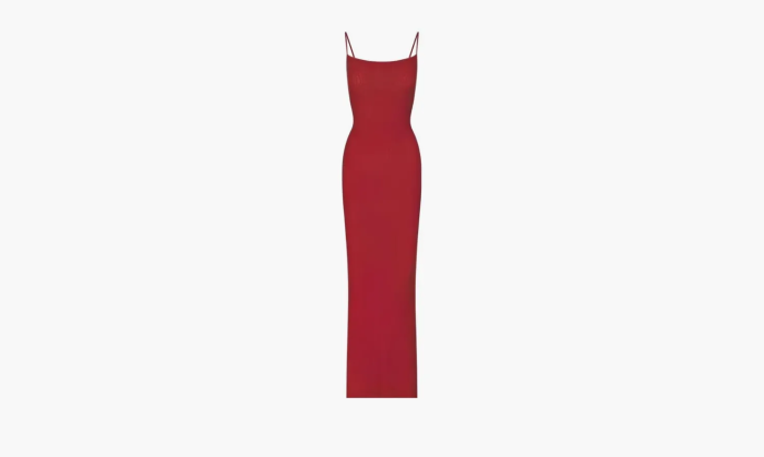 SKIMS Soft Lounge Long Slip Dress Red  SKIMS Soft Lounge Long Slip Dress Red