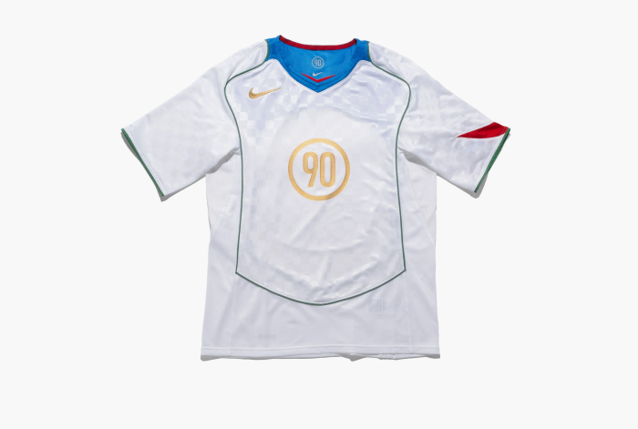 Nike Total 90 Dri-Fit Soccer Jersey White/Italy Blue  Nike Total 90 Dri-Fit Soccer Jersey White/Italy Blue