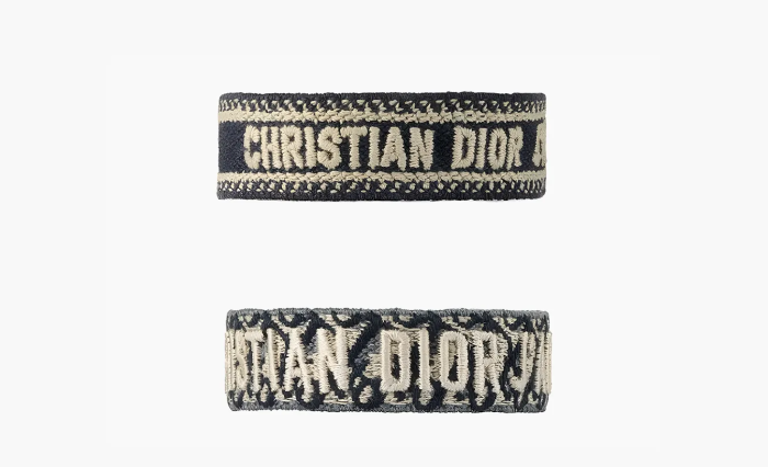 Dior Cotton Woven Wristbands Sea Blue  Dior Cotton Woven Wristbands Sea Blue