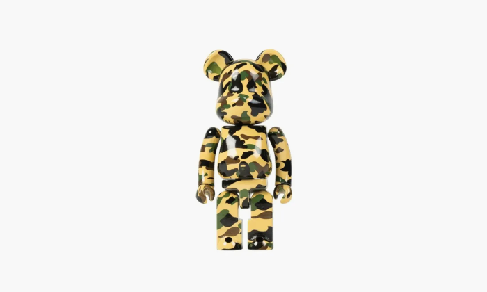 Bearbrick X BAPE 1st Camo Chogokin 200% Yellow  Bearbrick X BAPE 1st Camo Chogokin 200% Yellow