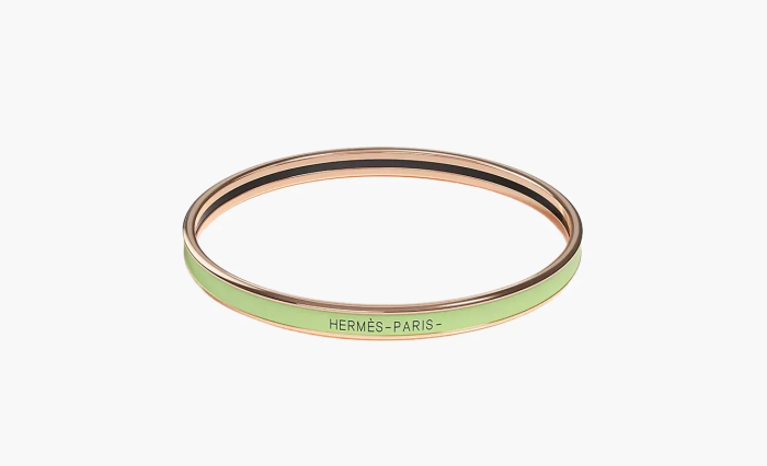 Hermès Enamel Bangles Unisex Green  Hermès Enamel Bangles Unisex Green