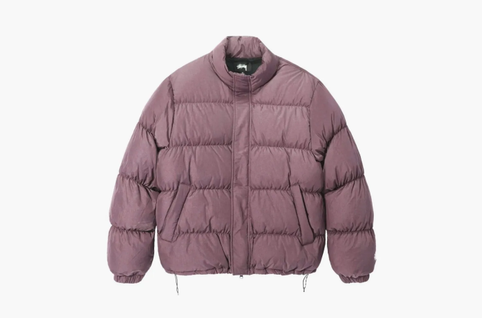 Stussy Ripstop Down Puffer Jacket Rose  Stussy Ripstop Down Puffer Jacket Rose