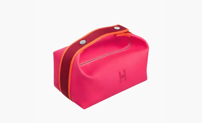 Hermes Fabric Cosmetic Bag Pink 
