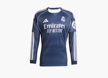 Adidas Real Madrid 25/26 Long Sleeve Away Jersey Legend Ink 